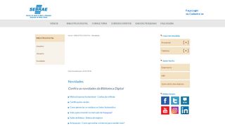 
                            10. SEBRAE MG :: BIBLIOTECA DIGITAL > Novidades