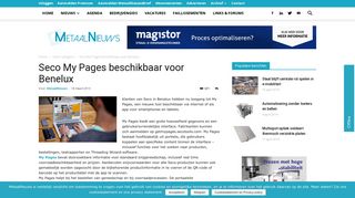 
                            9. Seco My Pages beschikbaar voor Benelux - MetaalNieuws