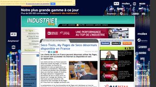 
                            6. Seco Tools, My Pages de Seco désormais disponible en France