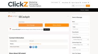 
                            13. SECockpit - - Martech - ClickZ Martech Directory