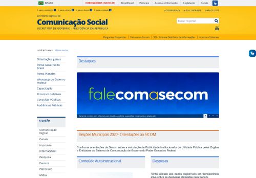 
                            4. Secom — Secretaria Especial de Comunicação Social