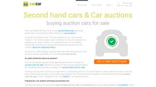 
                            5. Second hand cars & Car auctions: buying auction cars for sale | CarZar