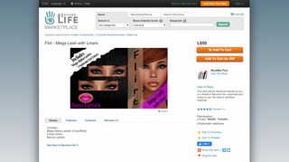 
                            13. Second Life Marketplace - Flirt - Mega Lash with Liners