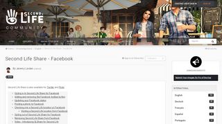 
                            3. Second Life Share - Facebook - English - SecondLife Community