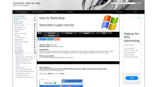 
                            4. Secondary Logon service - Computerstepbystep