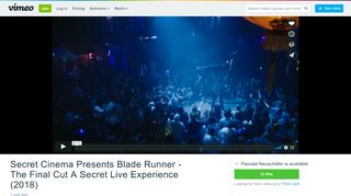 
                            13. Secret Cinema Presents Blade Runner - The Final Cut A Secret Live ...