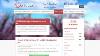 
                            5. Secret Erfahrungen - 2 Studentinnen packen aus - ZU-ZWEIT.de