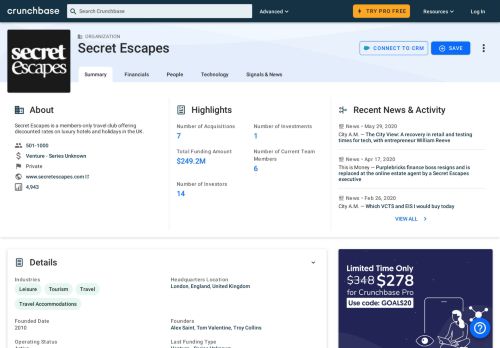 
                            12. Secret Escapes | Crunchbase