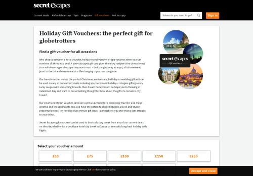 
                            8. Secret Escapes gift vouchers | Save up to 60% on luxury travel | Secret ...