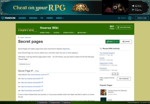 
                            12. Secret pages | Howrse Wiki | FANDOM powered by Wikia