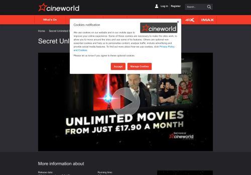 
                            13. Secret Unlimited Screening 6 | Book tickets at Cineworld Cinemas