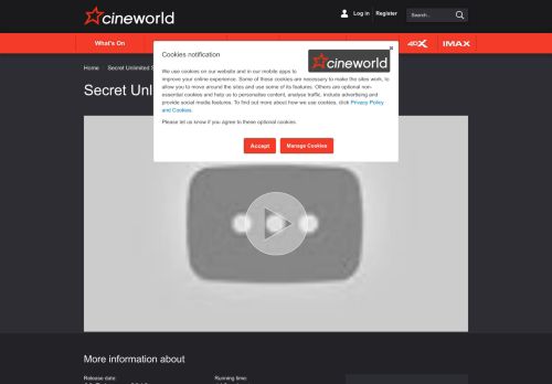 
                            10. Secret Unlimited Screening | Book tickets at Cineworld Cinemas