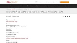 
                            9. Secretaria de Estado de Administração Prisional - SEAP | Estado de ...