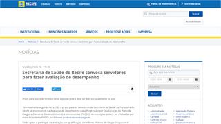 
                            5. Secretaria de Saúde do Recife convoca servidores para fazer ...