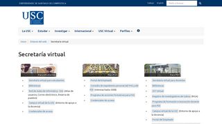 
                            1. Secretaría virtual - Enlaces del web - USC