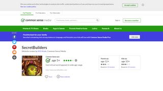 
                            6. SecretBuilders Website Review - Common Sense Media