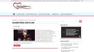 
                            3. secret.de Login Archive - Verlieben