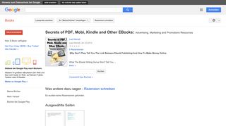 
                            3. Secrets of PDF, Mobi, Kindle and Other EBooks: Advertising, ...