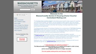 
                            11. Section 8 Centralized Waiting List Massachusetts