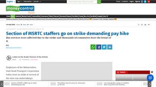 
                            12. Section of MSRTC staffers go on strike demanding pay hike ...