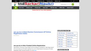 
                            5. sec.up.nic.in State Election Commission UP Online Registration Dates