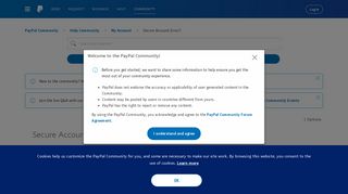 
                            6. Secure Account Error? - PayPal Community