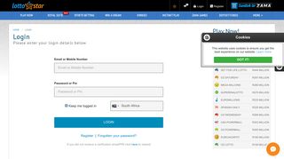 
                            1. Secure account login | LottoStar.co.za