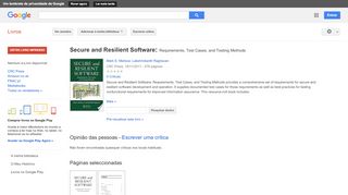 
                            11. Secure and Resilient Software: Requirements, Test Cases, and Testing ...