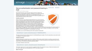 
                            7. Secure authentication and password-hashing in PHP | Servage ...