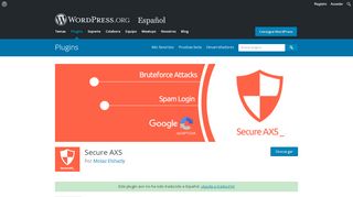 
                            7. Secure AXS | WordPress.org