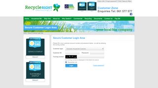 
                            6. Secure Customer Login Area - Recycle Right - Bin Collection Servcie ...