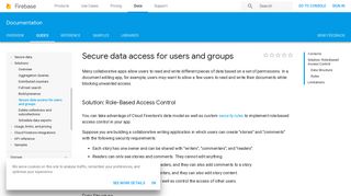 
                            1. Secure data access for users and groups | Firebase