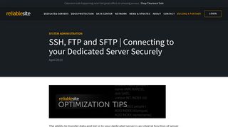 
                            12. Secure Dedicated Server Connection: SSH, FTP and SFTP