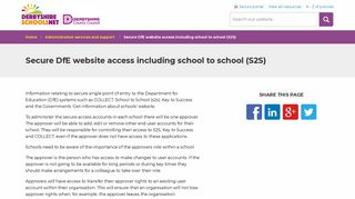 
                            12. Secure DfE website access including school to school (S2S)