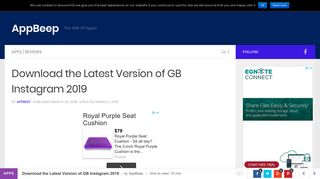 
                            6. [Secure]: Download the Latest Version of GB Instagram 2019 | AppBeep