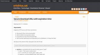 
                            5. Secure download URLs with expiration time - Oriol Rius