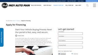 
                            9. Secure Finance Application | Indy Auto Man