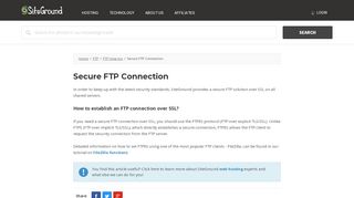 
                            2. Secure FTP Connection - SiteGround