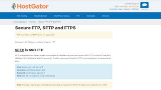 
                            12. Secure FTP, SFTP and FTPS « HostGator.com Support Portal