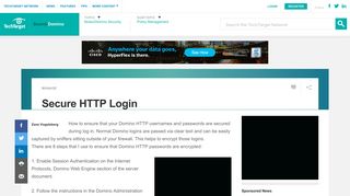 
                            12. Secure HTTP Login - SearchDomino - TechTarget