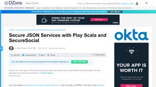 
                            13. Secure JSON Services with Play Scala and SecureSocial - DZone Java
