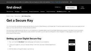 
                            3. Secure Key Options | first direct