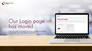 
                            2. Secure login - Alliance Trust Savings - Our Platform