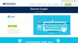 
                            11. Secure Login - Communication Federal Credit Union