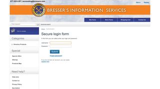 
                            2. Secure login form - Bresser's