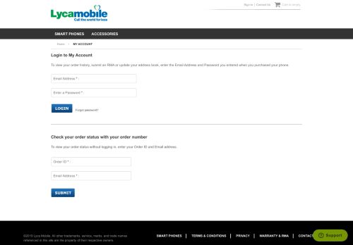 
                            8. Secure login form - Lycamobile