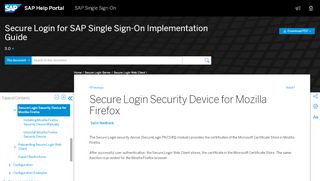 
                            7. Secure Login Security Device for Mozilla Firefox - SAP Help Portal