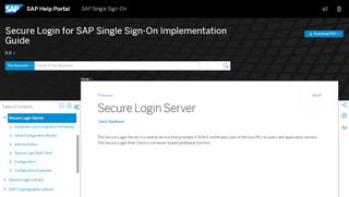 
                            3. Secure Login Server - SAP Help Portal