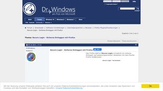 
                            8. Secure Login - Sicheres Einloggen mit Firefox - Dr. Windows