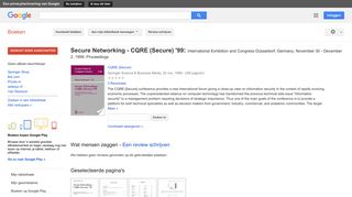 
                            9. Secure Networking - CQRE (Secure) '99: International Exhibition ... - Resultaten voor Zoeken naar boeken met Google
